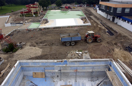 Baustelle Ruhrstadion, Foto: Walter Schernstein