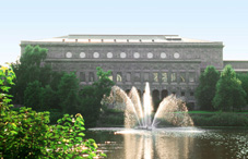 Stadthalle: Ufer+Fontäne