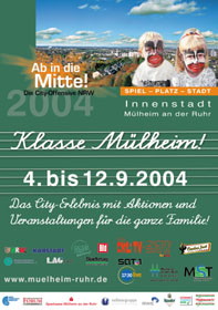 Plaket >>Ab in die Mitte!<<, >>Klasse Mülheim<<