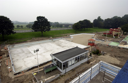 Baustelle Ruhrstadion, Foto: Walter Schernstein