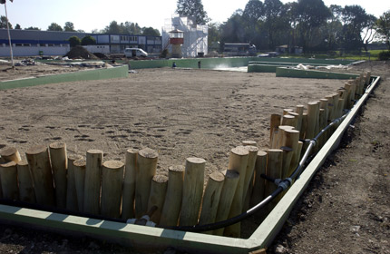 Baustelle Naturerlebnisbad Ruhrstadion, Mülheim an der Ruhr - Styrum, MSS, Mülheimer SportService12.10.2005Foto: Walter Schernstein