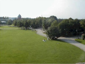 Blick vom Schloßturm auf die MüGA