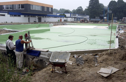 Baustelle Ruhrstadion, Foto: Walter Schernstein