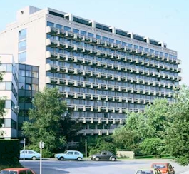 Das Laborhochhaus des Max-Planck-Instituts