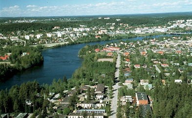 Ein Blick über die Partnerstadt Kuusankoski