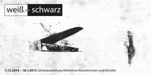 Einladungskarte zur Jahresausstellung Mülheimer Künstlerinnen & Künstler, 7.12.2014 bis 18.1.2015 | Vorderseite