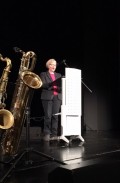 Der Mülheimer Jazzclub veranstaltete zum dritten Mal sein außergewöhnliches Jazzprojekt Jazz at the College in der Mülheimer Stadthalle - Die Begrüßung übernahm Bürgermeisterin Margarete Wietelmann - Quelle/Autor: Anke Degner