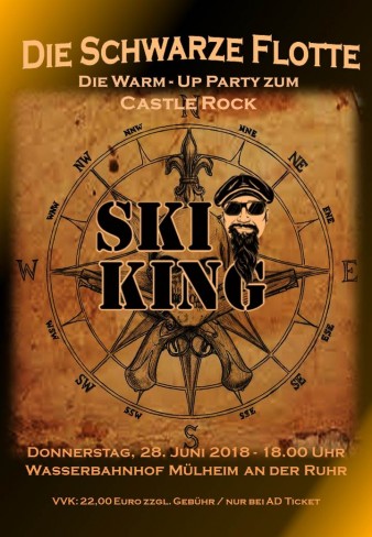 Die Schwarze Flotte am 28 Juni 2018 ab 18.00 mit Ski King in Mülheim an der Ruhr, Wasserbahnhof    Quelle/Autor: Michael Bohnes Die Schwarze Flotte am 28 Juni 2018 ab 18.00 mit Ski King in Mülheim an der Ruhr, Wasserbahnhof