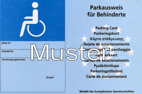 EU - einheitlicher Parkausweis für behinderte Menschen