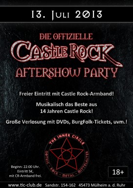 Aftershowparty zum Castle Rock Festival 2013