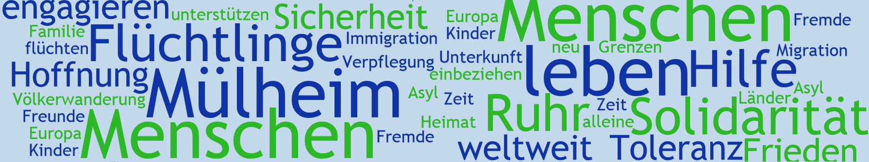 Wortwolke Flüchtlinge