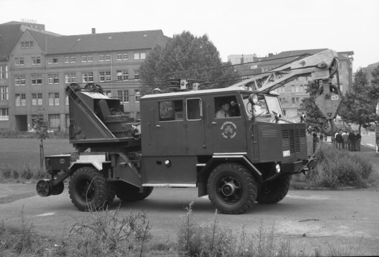 Feuerwehrkran 1956, Berufsfeuerwehr Essen.Foto: Archiv