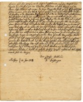 Tersteegenbrief, 1758, Seite 3. Stadtarchiv