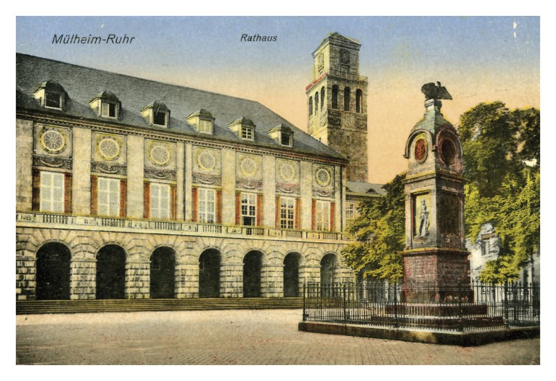 Historische Ansicht vom Mülheimer Rathaus.