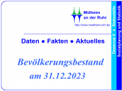Einwohnerzahlen Mülheim an der Ruhr 2023