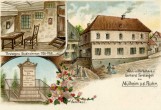 Ansicht des Tersteegenhauses in einer gemalten Postkarte