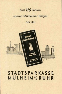 Werbeanzeige der Stadtsparkasse im Mülheimer Jahrbuch von 1958