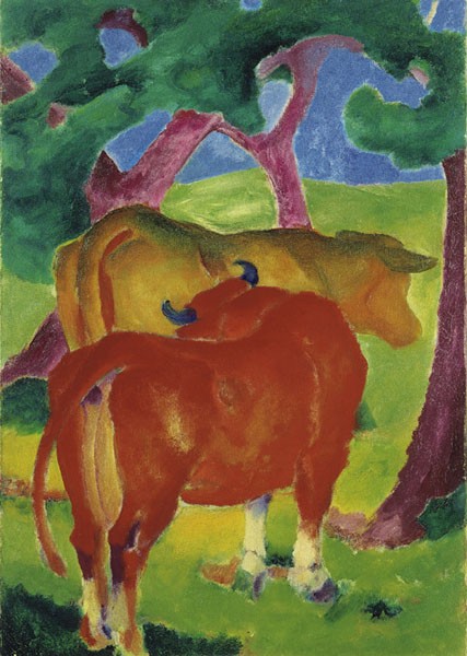 Franz Marc, Kühe unter Bäumen, 1910/11, Öl auf Leinwand - Kunstmuseum
