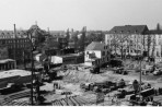 Bau des neuen fünfgeschossigen Kaufhof-Gebäudes an der Friedrich-Ebert-Straße (1950) - Stadtarchiv