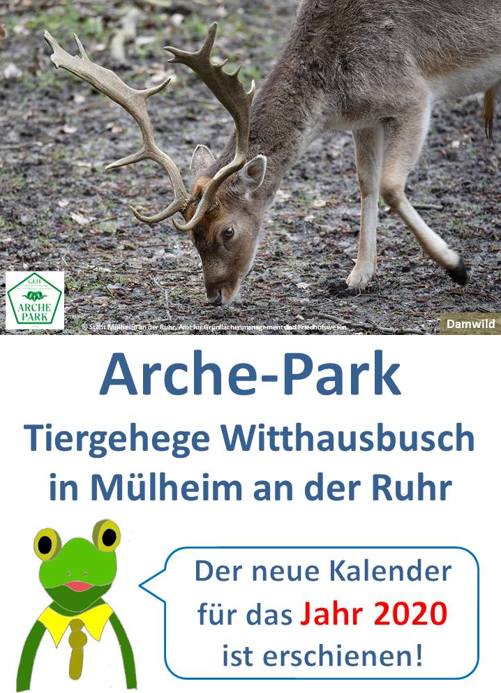 Flyer zum neuen Tierkalender 2020 des Tiergehege Witthausbusch. - Tiergehege Witthausbusch