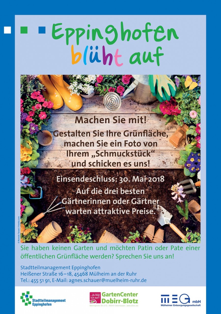 Plakat zum Wettbewerb Eppinghofen blüht auf - Stadtteilmanagement Eppinghofen