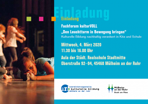 Titelblatt der Einladung zum Fachforum kulturVOLL 2020 - MST - Mülheimer Stadtwerbung und Tourismus GmbH