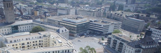 Luftbild der ehemaligen Kaufhof-Immobilie