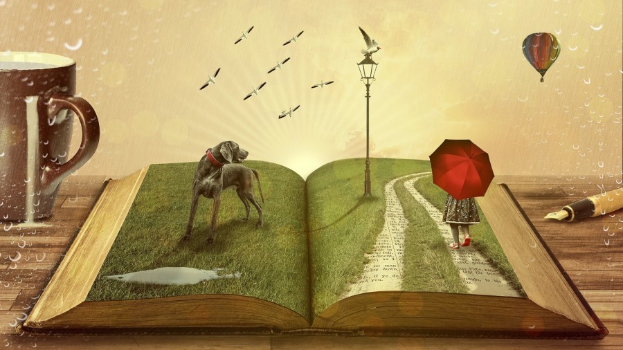 Buch mit einer Geschichte, die lebendig wird. Lesen und Vorlesen, Lesepaten. - Pixabay