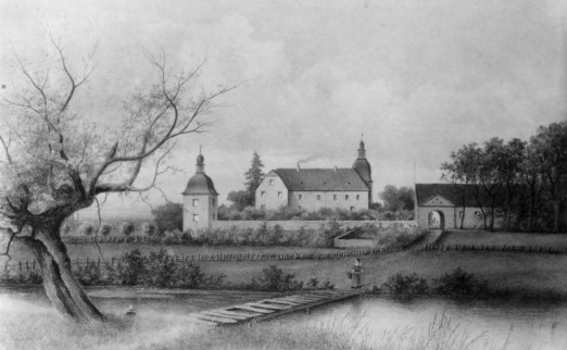 Schloss Styrum auf einem Gemälde (um 1850)