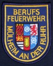 Das Ärmelabzeichen der Berufsfeuerwehr Mülheim an der Ruhr - höherer Dienst 