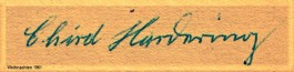 Chird Hardering-Autograph im Besitz von Franz Firla.
