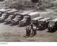 Der Fuhrpark zur Auslieferung der NRZ in den 1950er Jahren