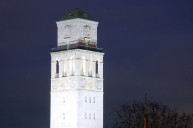 Der Rathausturm in Mülheim an der Ruhr. 
