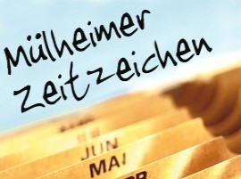 Das Logo zur Reihe Mülheimer Zeitzeichen des Stadtarchivs Mülheim an der Ruhr (online abrufbar sowie und als Printversion in der Mülheimer Woche)