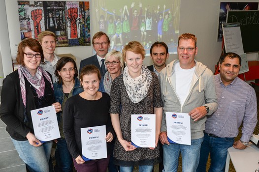 Das Projekt Sport vor Ort wurde mit dem Primus Preis ausgezeichnet. Stadtteilbüro Eppinghofen. 14.05.2014 Foto: Walter Schernstein