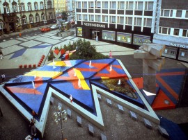 Platzgestaltung von Otto Herbert Hajek auf dem Synagogenplatz, Mülheim an der Ruhr, 1976/77