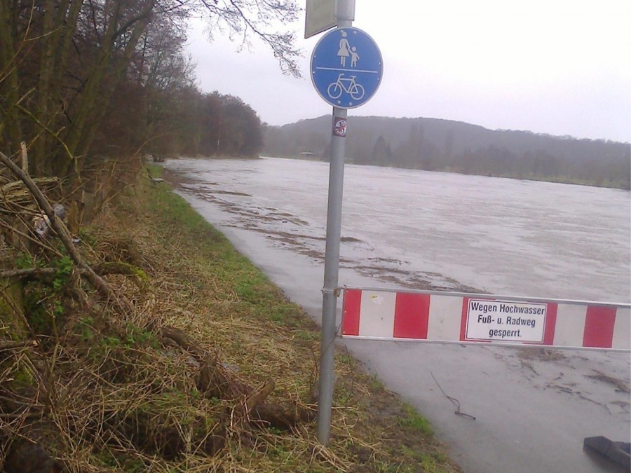 Hochwasser in den Ruhrauen aktueller Stand 22. Februar 2022 - Amt für Verkehrswesen und Tiefbau