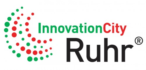 Logo Energie-Modellprojekt InnovationCity Ruhr. 06/2010. Mülheim an der Ruhr gehört zu den fünf Finalisten beim Energie-Modellprojekt InnovationCity Ruhr