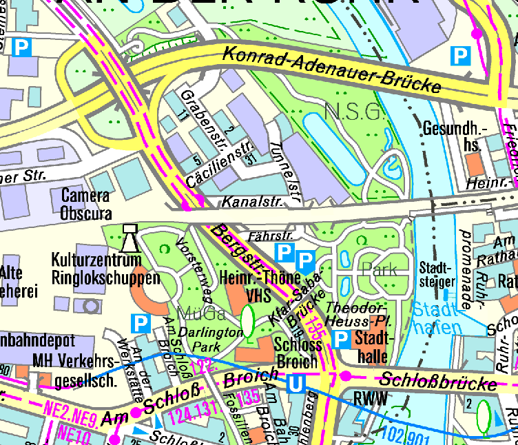Ausschnitt aus dem Stadtplanwerk des RVR Quelle/Autor: Carola Hartung (Amt 62) Ausschnitt aus dem Stadtplanwerk des RVR