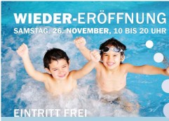 Plakat zur Wiedereröffnung des Friedrich-Wennmann-Bades am 26. und 27.11.2011