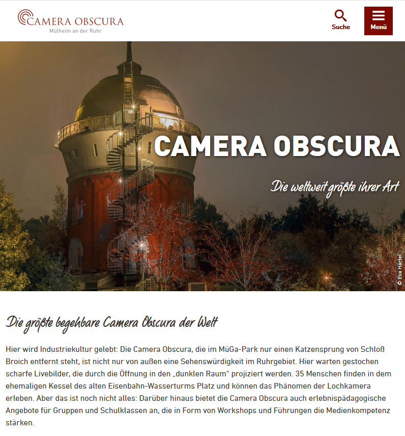 Camera Obscura geht online: Neuer Webauftritt überzeugt mit Vielfalt - MST GmbH