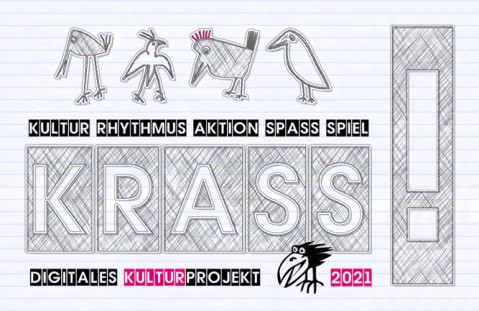 KRASS ist Kunst und Kultur für Kitas - und das in diesen Zeiten digital und zum Mitmachen. - Logo von Ulrike Nottebohm