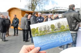 Die Ruhrquartier-Postkarte sorgte für Begeisterung beim Richtfest
