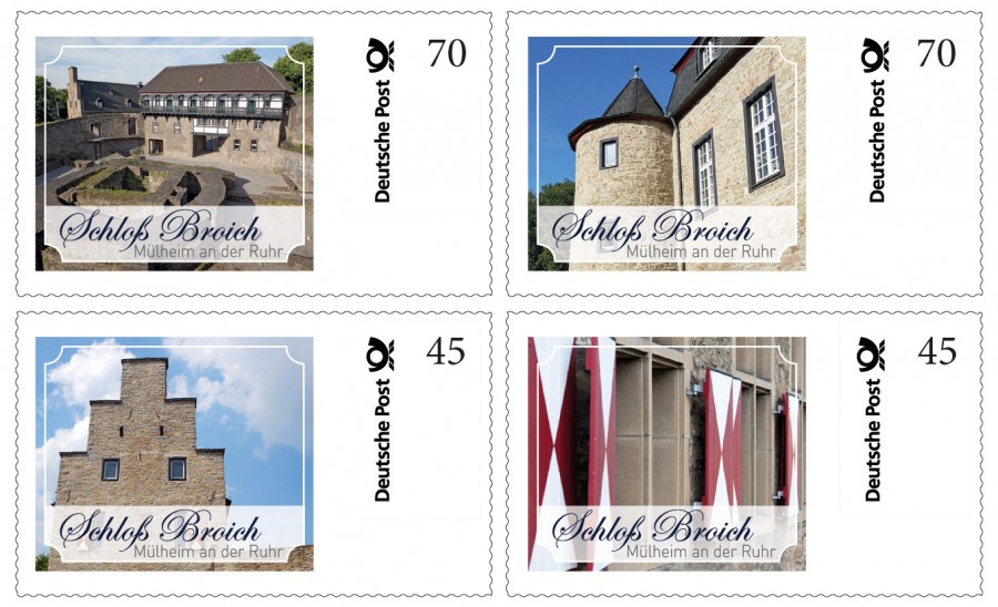 Porto für den guten Zweck: Zweite Edition der beliebten Broicher Briefmarkenreihe  für das Schloss exklusiv in der Touristinfo 