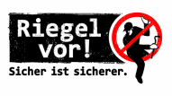 Logo der Aktion Riegel vor Sicher ist sicherer. Die Polizei informiert zum Thema Einbruchschutz - Polizei NRW