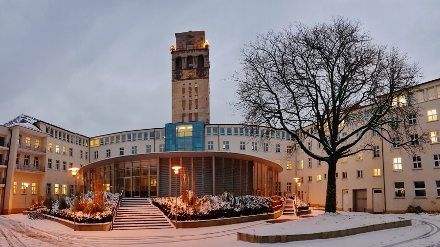 Panorama vom Rathaus Innenhof Mülheim an der Ruhr - Onlineredaktion - Referat I.4 - Tobias Grimm