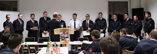 Elf Kameraden der Freiwilligen Feuerwehr für Einsatz bei Elbehochwasser mit Fluthelfernadel 2013 geehrt 