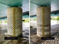 Die Fotos zeigen verschiedene Aufnahmen der vom Hochwasser betroffenen Bereiche im Mülheimer Stadtgebiet. Hier Pegelstand unter der Schlossbrücke - Quelle/Autor: Sarah Sternol