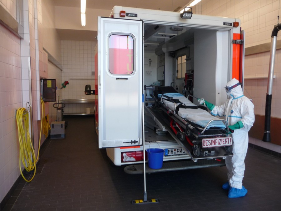 Besonderer Schwerpunkt in der Ausbildung zum DesinfektorIn wird im Bereich des Rettungsdienstes und der Hygiene im medizinischen Bereich gelegt Quelle/Autor: Feuerwehr Mülheim