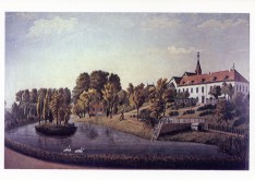 Kloster Saarn vor der Erweiterung der Kirche 1897 